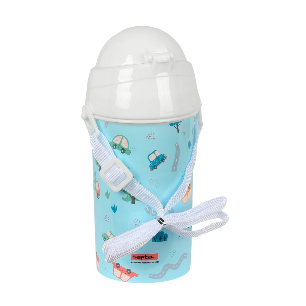Sticlă de apă Safta Coches Albastru PVC 500 ml