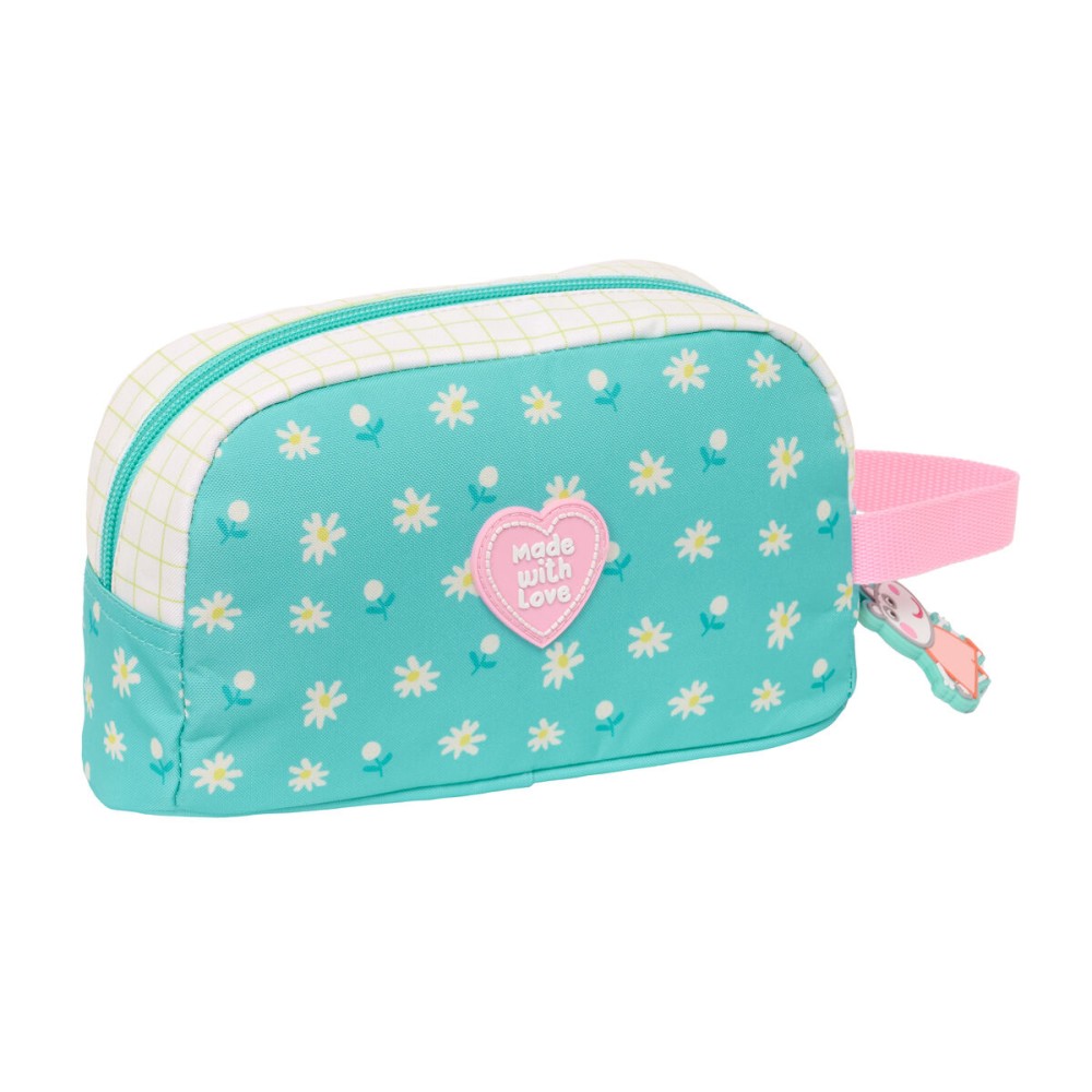 Geantă Termoizolantă pentru Gustări Peppa Pig Pretty flowers Galben Mentă 21,5 x 12 x 6,5 cm