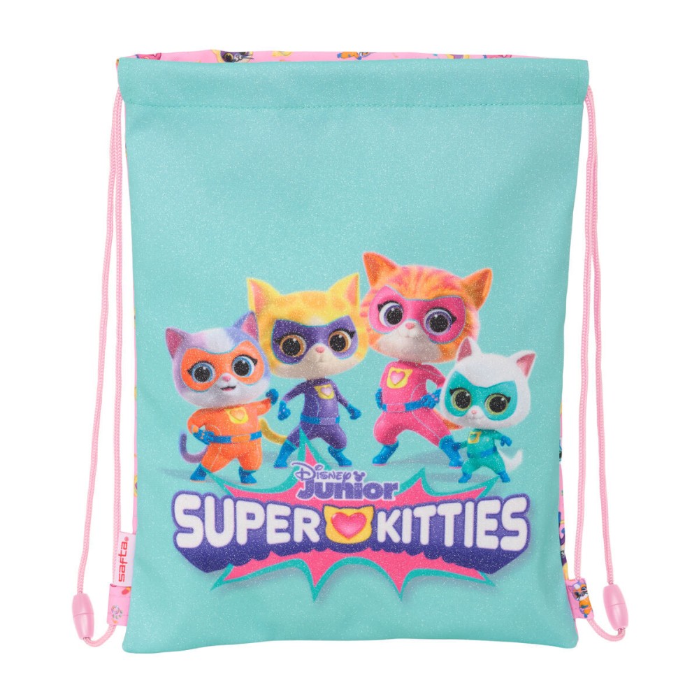 Geantă Rucsac cu Bretele SuperKitties Roz Turquoise 26 x 34 x 1 cm