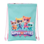 Geantă Rucsac cu Bretele SuperKitties Roz Turquoise 26 x 34 x 1 cm