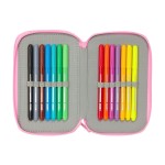 Penar Triplu SuperKitties Roz Turquoise 12,5 x 19,5 x 5,5 cm 37 Piese