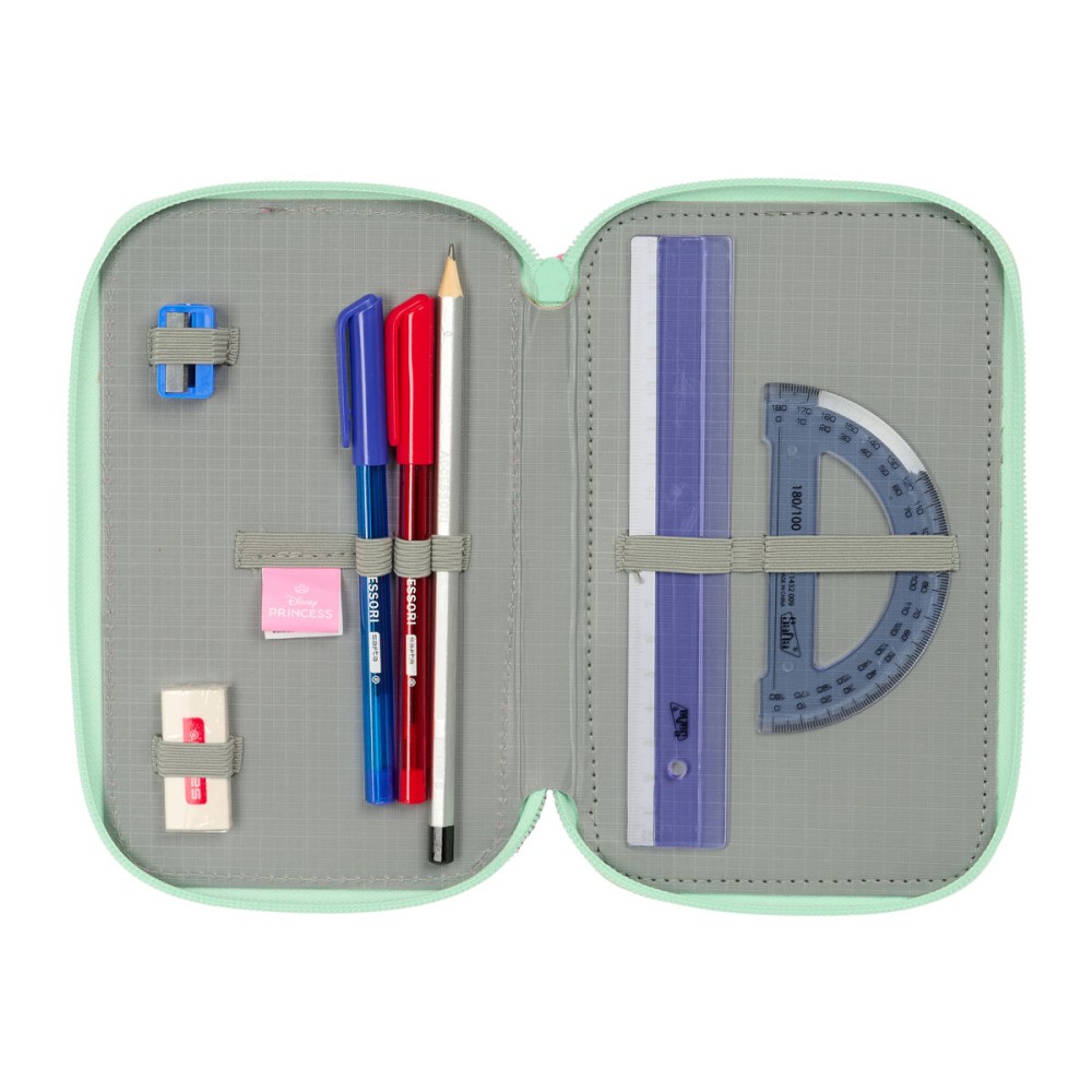 Penar cu Accesorii Disney Princess Bloom Roz Acvamarin 12,5 x 19,5 x 5,5 cm 37 Piese