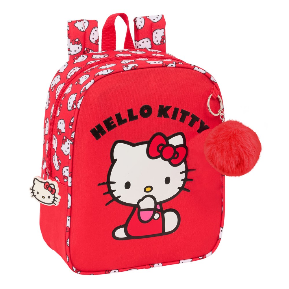 Ghiozdan Hello Kitty Iconic Alb Roșu 22 x 27 x 10 cm