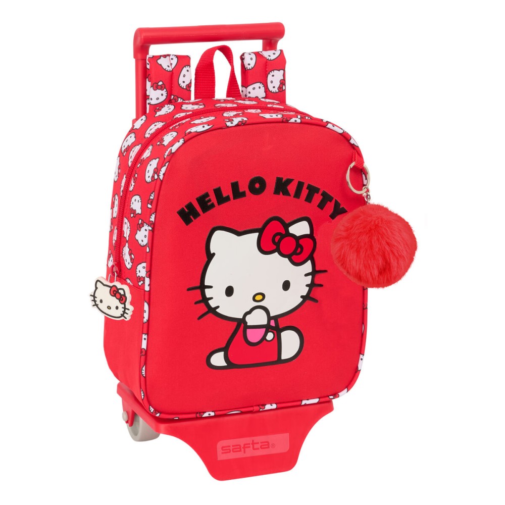 Ghiozdan Hello Kitty Iconic Alb Roșu 22 x 27 x 10 cm
