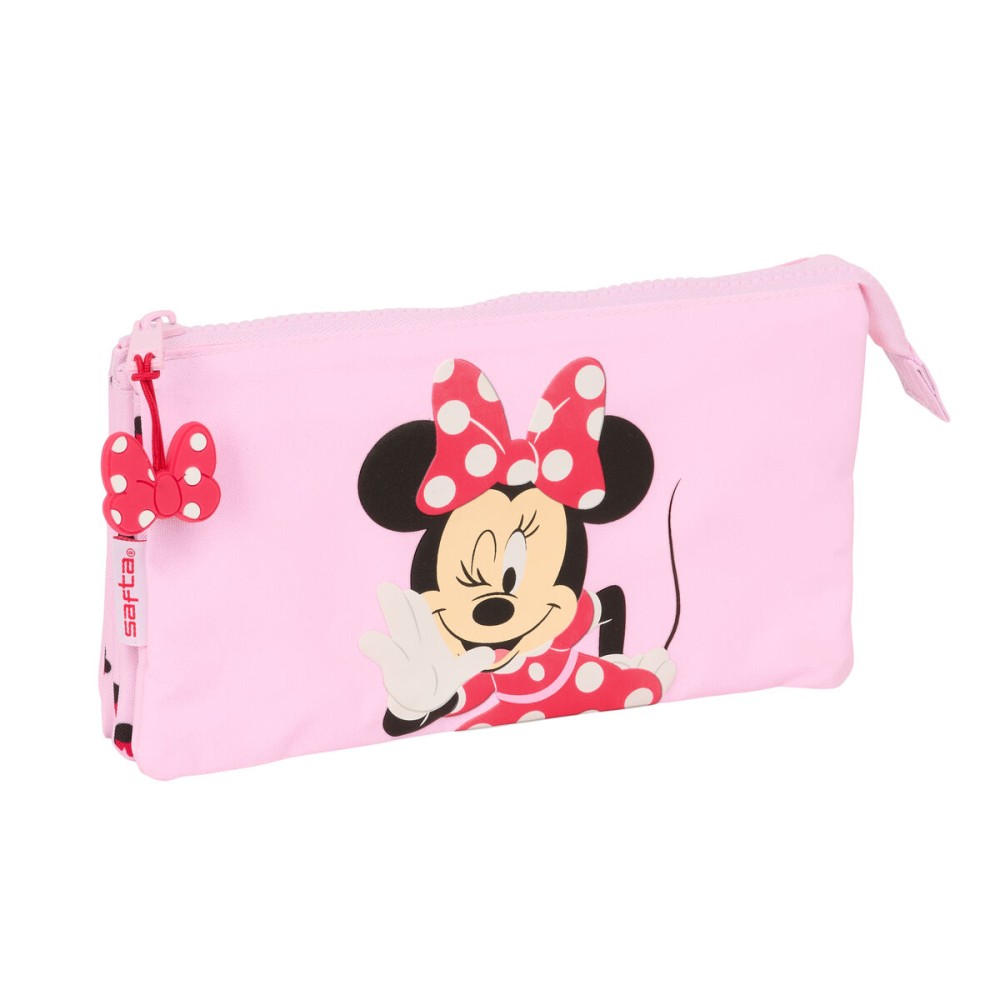Penar triplu Minnie Mouse Naive Roz 22 x 12 x 3 cm