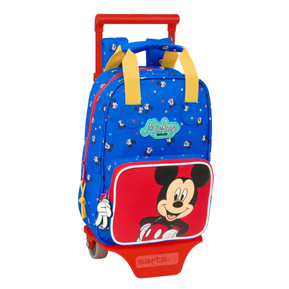 Ghiozdan cu Roți Mickey Mouse Clubhouse Good day Albastru 20 x 28 x 8 cm