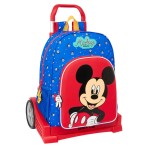 Ghiozdan cu Roți Mickey Mouse Clubhouse Good day Albastru 33 x 42 x 14 cm