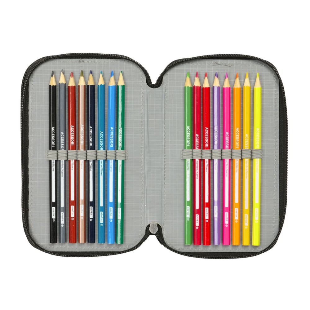 Penar cu Accesorii Spider-Man Attack Negru 12,5 x 19,5 x 5,5 cm 37 Piese