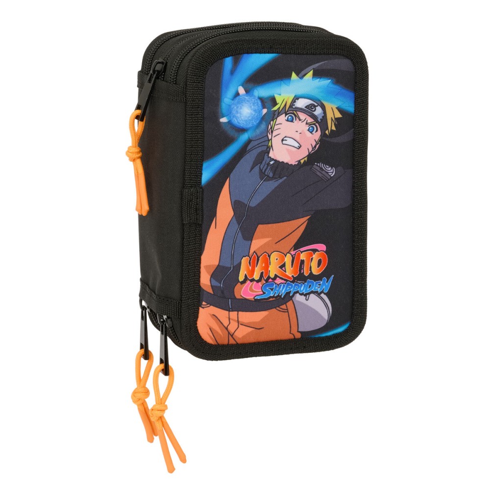Penar Triplu Naruto Negru 12,5 x 19,5 x 5,5 cm 37 Piese