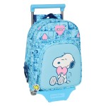 Ghiozdan cu Roți Snoopy Love Albastru 26 x 11 x 67 cm 26 x 34 x 11 cm