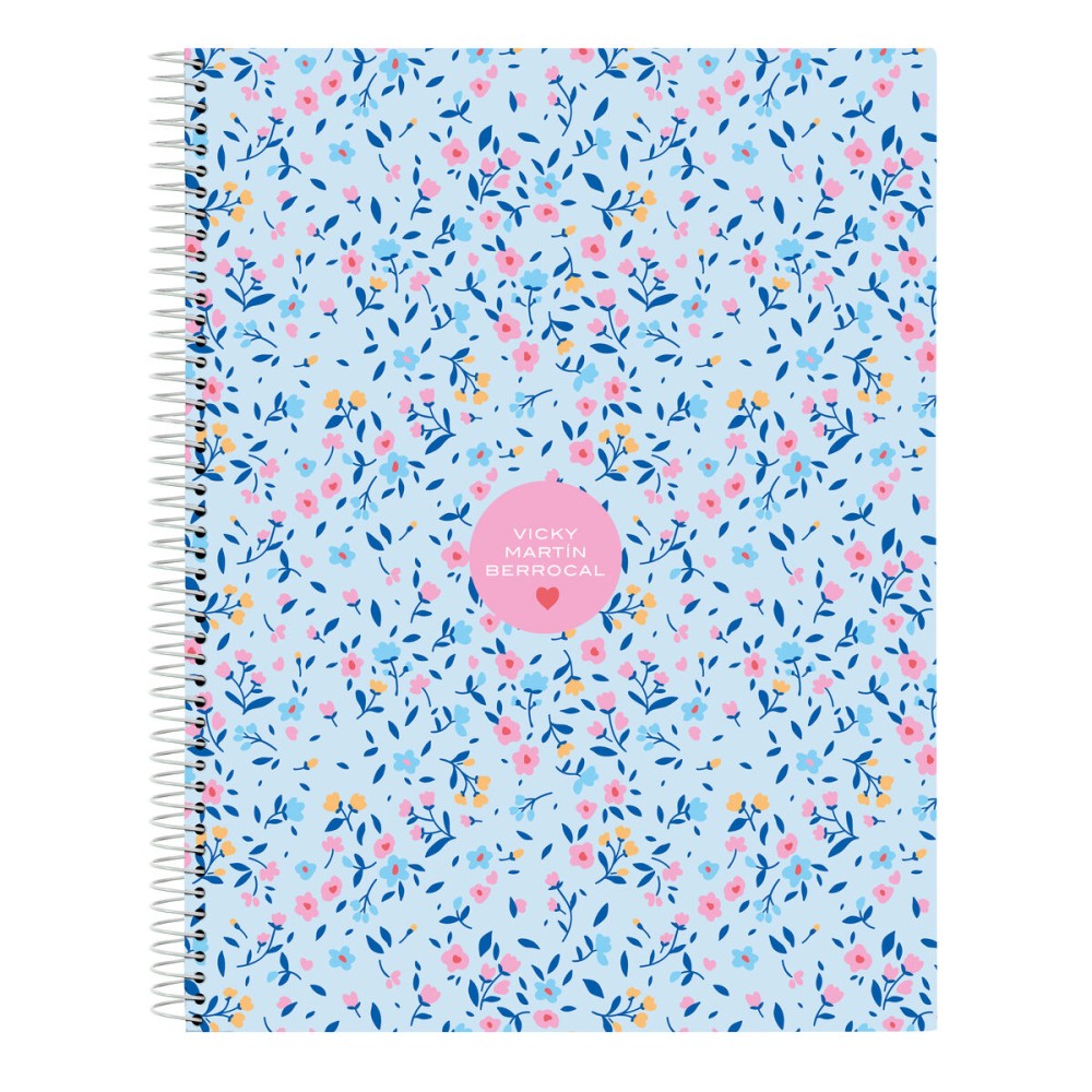 Notebook Vicky Martín Berrocal Paraíso Albastru Roz A4 120 Frunze