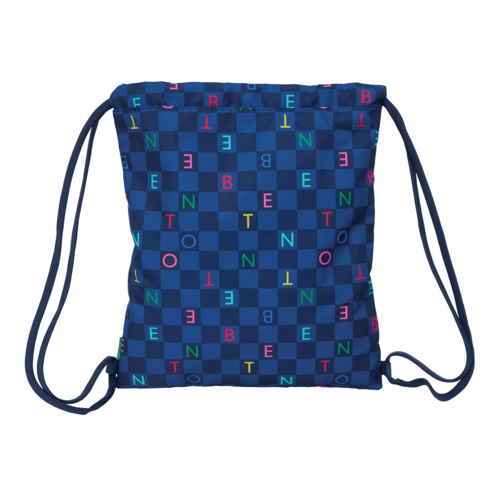 Geantă Rucsac cu Bretele Benetton Damero Bleumarin 35 x 40 x 1 cm