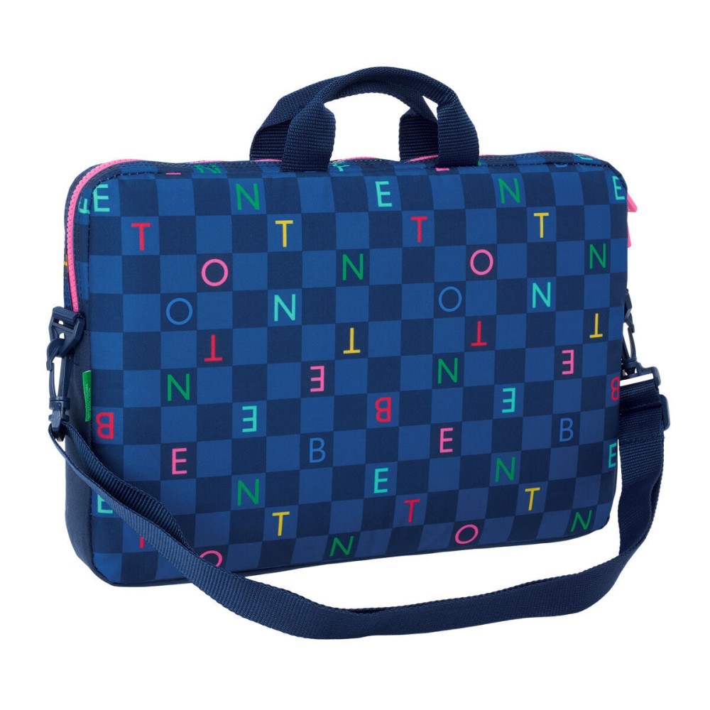 Servietă pentru Laptop Benetton Damero Bleumarin 40 x 27 x 4 cm