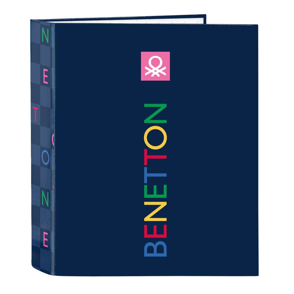 Biblioraft Benetton Damero Bleumarin A4 27 x 33 x 6 cm