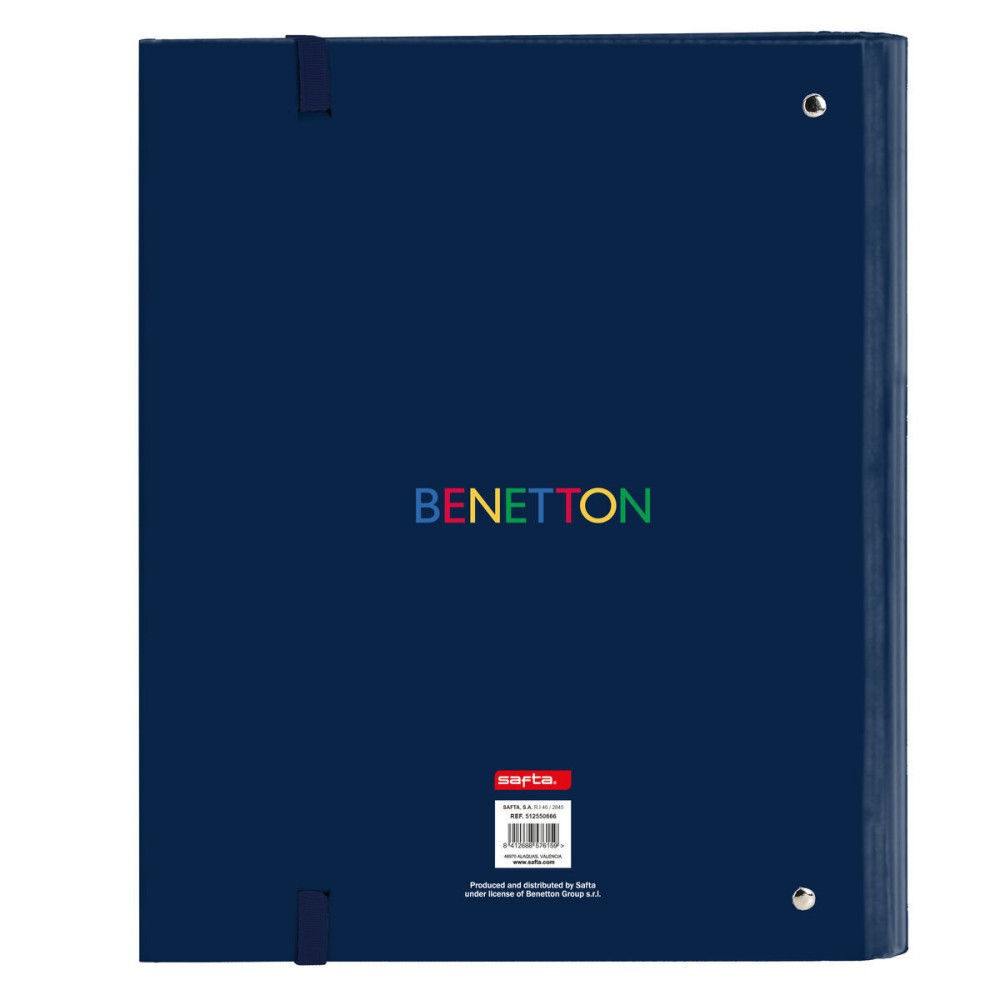 Biblioraft Benetton Damero Bleumarin 27 x 32 x 3.5 cm