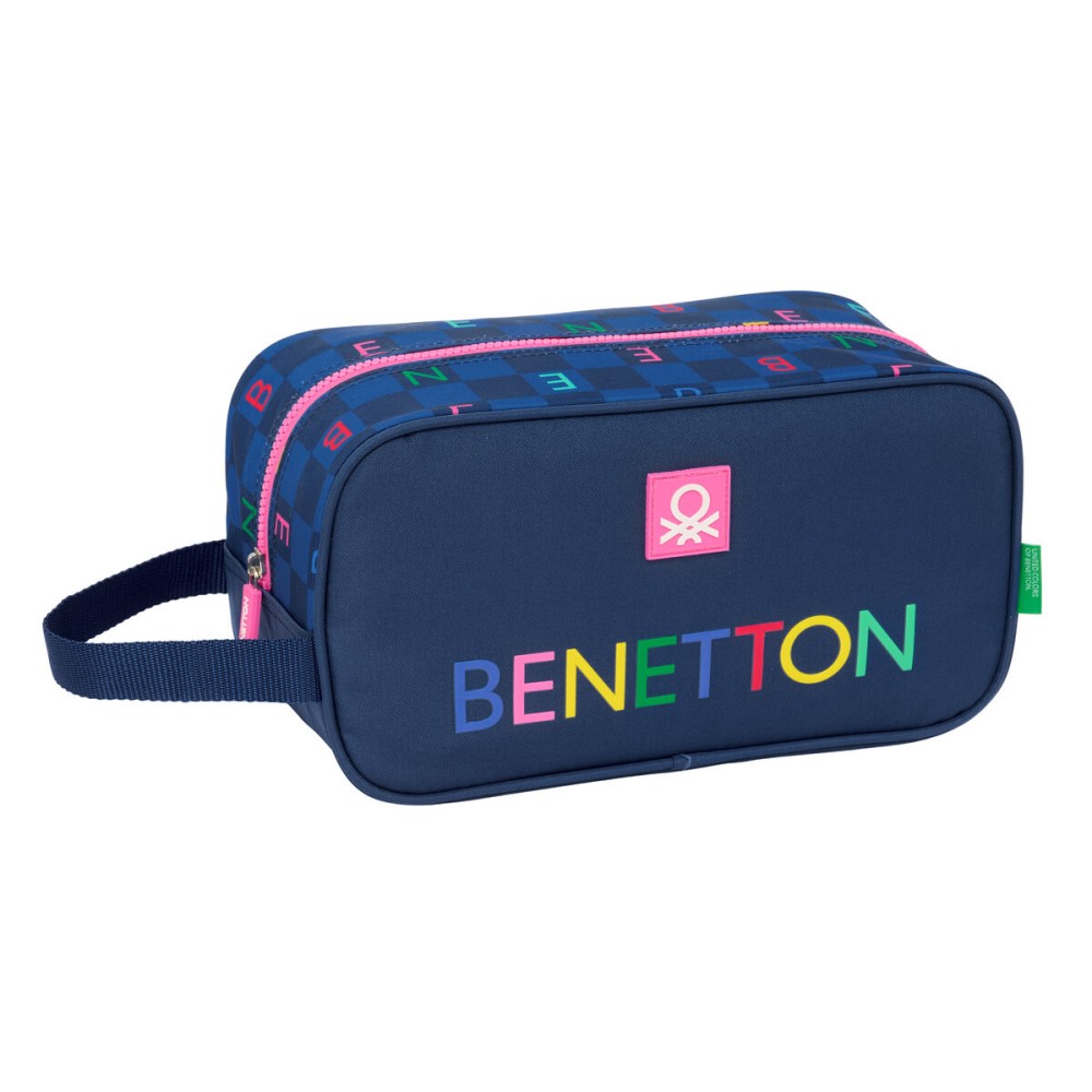 Geantă pentru Încălțăminte de Voiaj Benetton Damero Bleumarin 29 x 15 x 14 cm