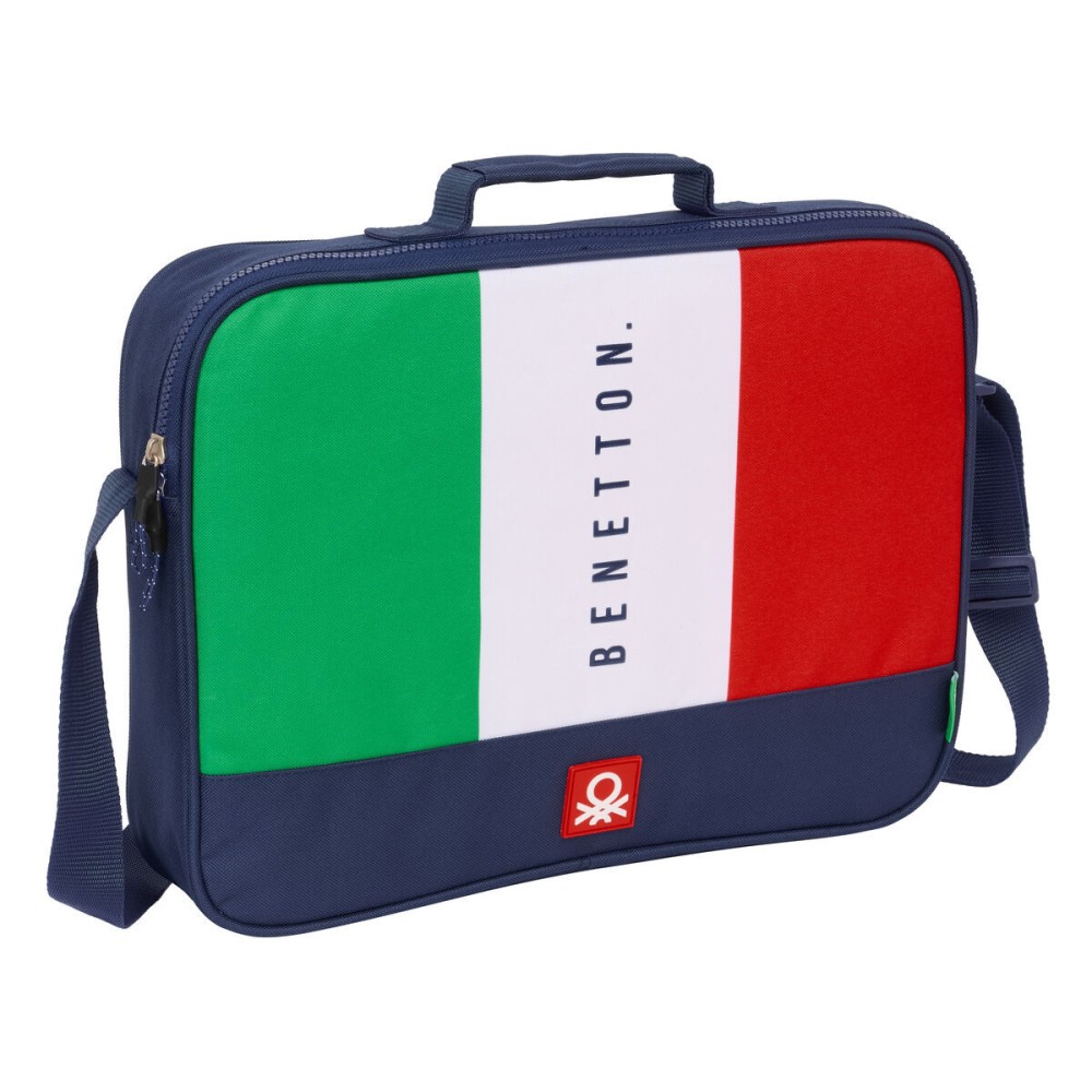 ghiozdan de școală Benetton Flag Bleumarin 38 x 28 x 6 cm