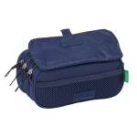 Penar triplu Benetton Flag Bleumarin 21,5 x 10 x 8 cm