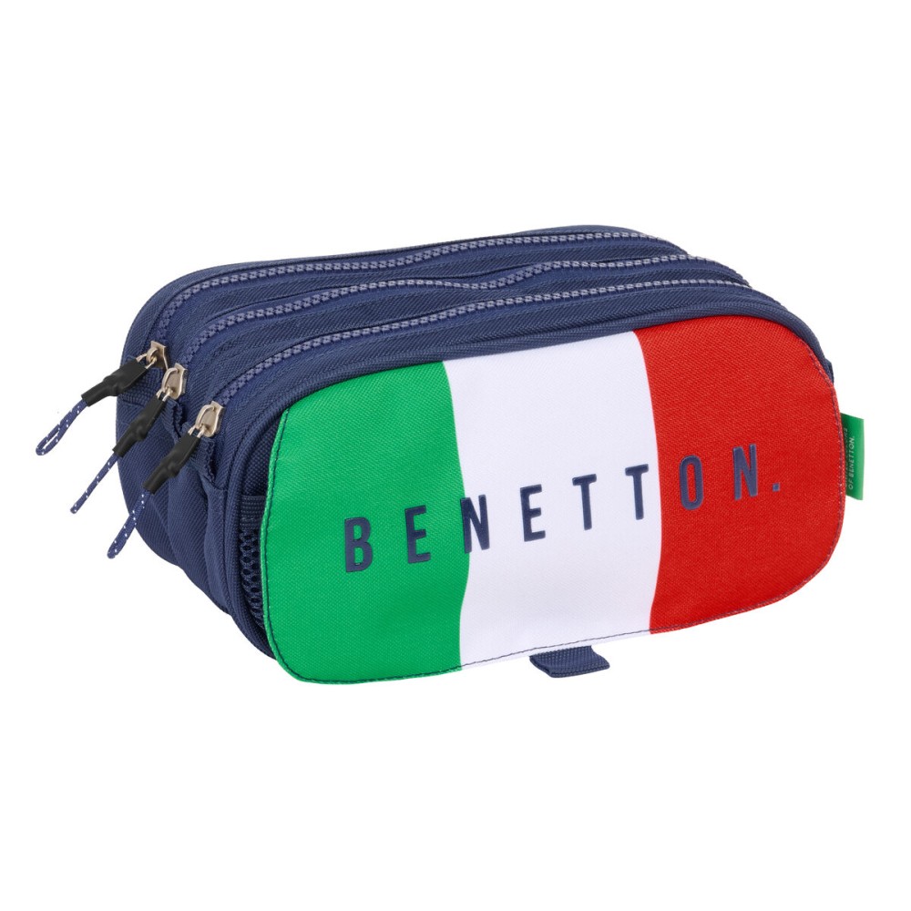 Penar triplu Benetton Flag Bleumarin 21,5 x 10 x 8 cm