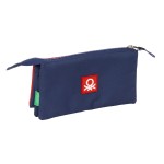 Penar triplu Benetton Flag Bleumarin 22 x 12 x 3 cm