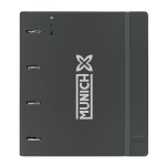 Biblioraft Munich Topo Negru 27 X 32 X 4 cm