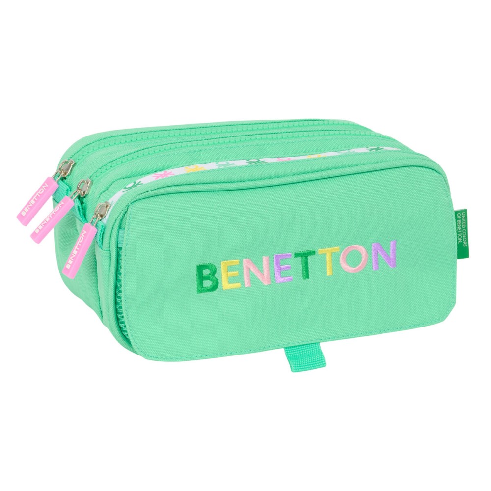 Penar triplu Benetton Mint Verde 21,5 x 10 x 8 cm