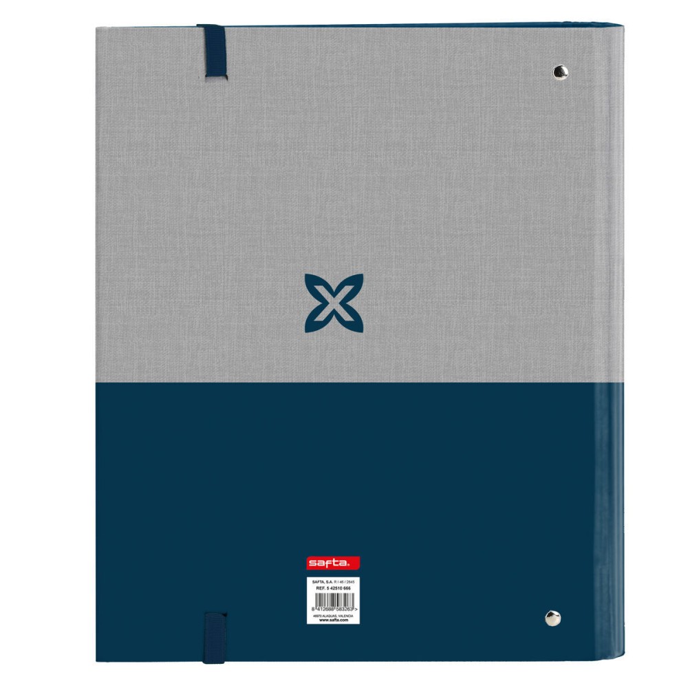 Biblioraft Munich Street Albastru Gri 27 x 32 x 3.5 cm