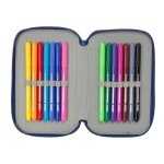 Penar Triplu F.C. Barcelona Bleumarin 12,5 x 19,5 x 5,5 cm 37 Piese