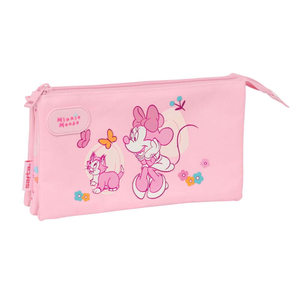 Penar triplu Minnie Mouse Baby Roz 22 x 12 x 3 cm