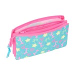 Penar triplu Gabby's Dollhouse Confetti Roz Turquoise 22 x 12 x 3 cm