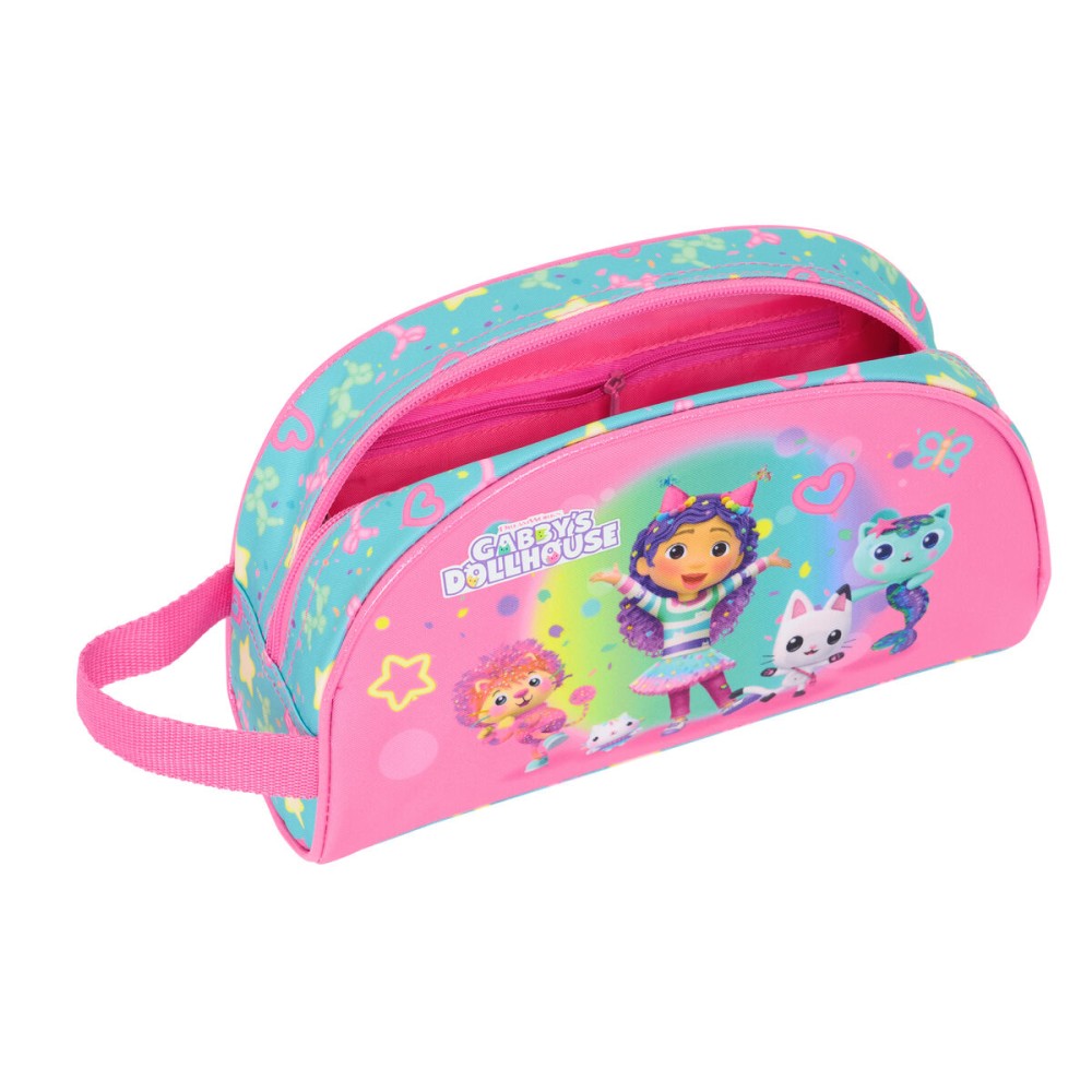 Trusă de Voiaj Gabby's Dollhouse Confetti Roz Turquoise 26 x 16 x 9 cm