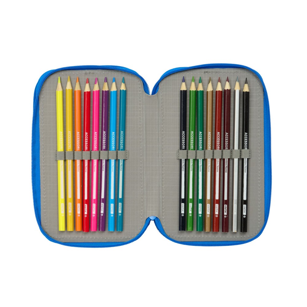 Penar Triplu Batman Albastru 12,5 x 19,5 x 5,5 cm 37 Piese