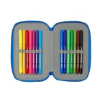 Penar Triplu Batman Albastru 12,5 x 19,5 x 5,5 cm 37 Piese