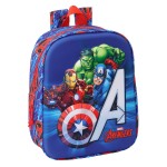 Rucsac pentru Copii The Avengers Roșu Albastru închis 22 x 27 x 10 cm 3D