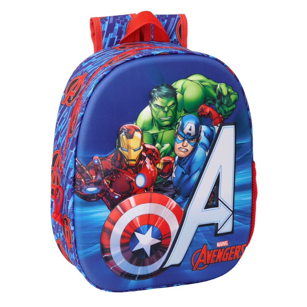 Rucsac pentru Copii The Avengers Roșu Albastru închis 27 x 33 x 10 cm 3D