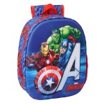 Rucsac pentru Copii The Avengers Roșu Albastru închis 27 x 33 x 10 cm 3D