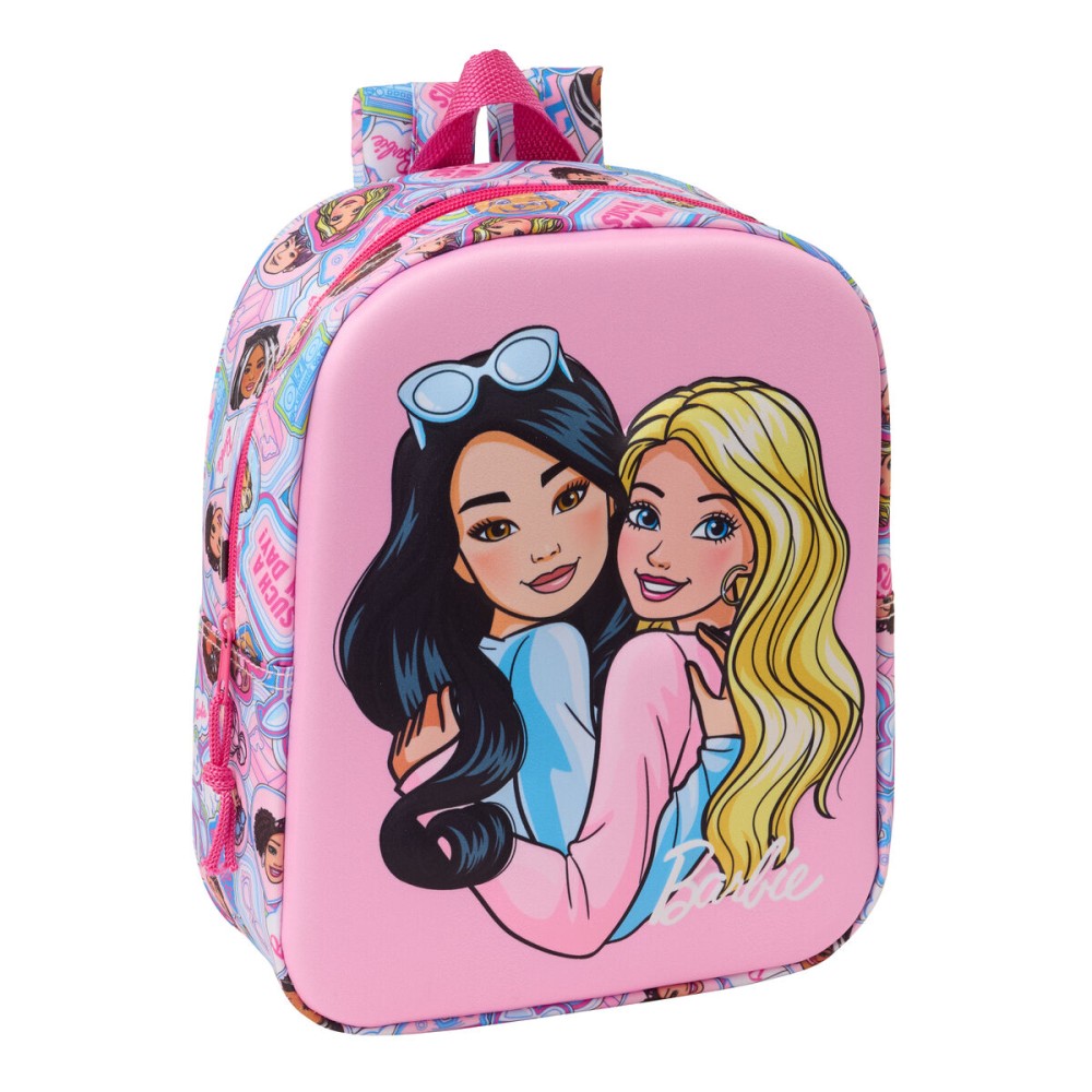 Rucsac pentru Copii Barbie Roz 22 x 27 x 10 cm 3D