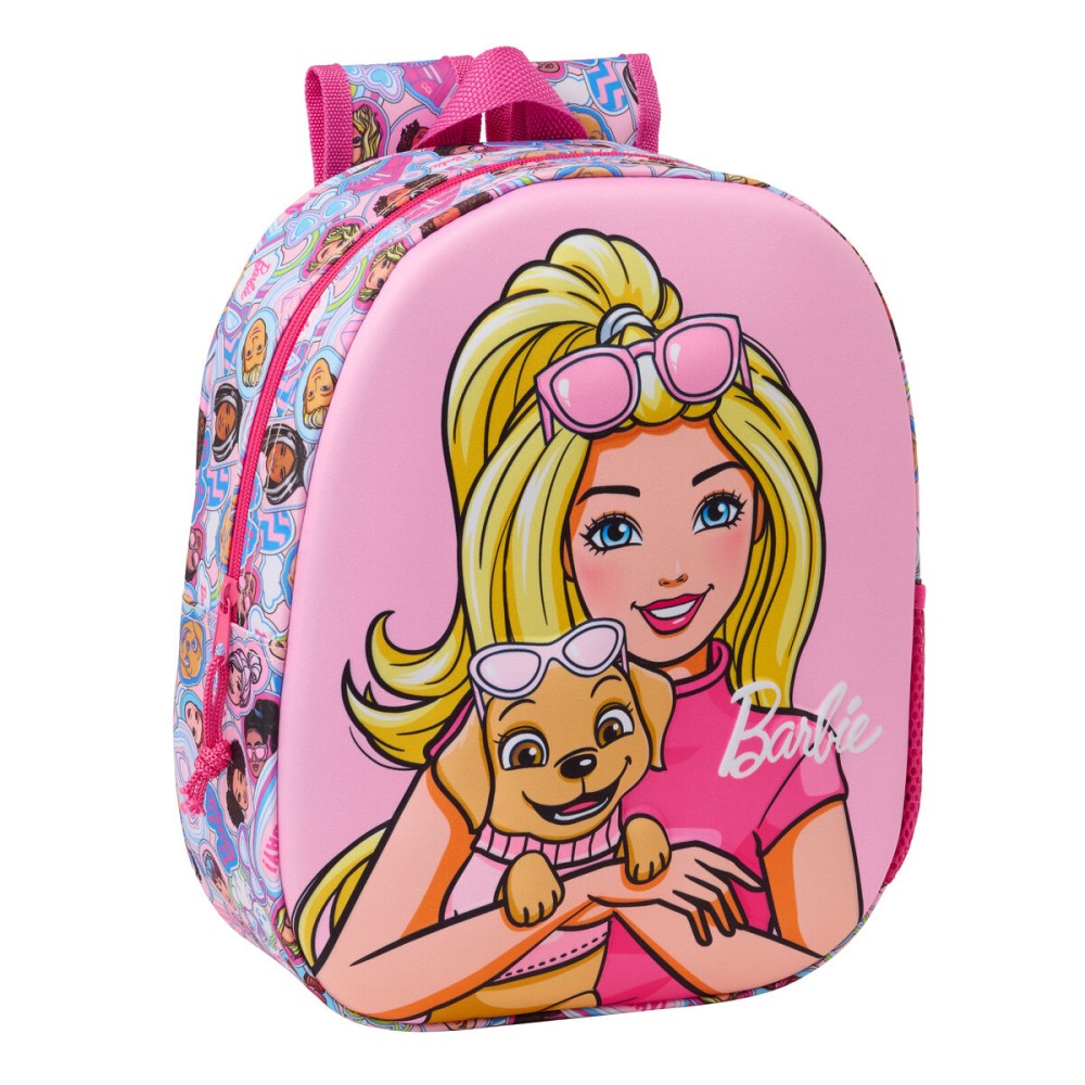 Rucsac pentru Copii Barbie Roz 27 x 33 x 10 cm 3D