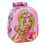 Rucsac pentru Copii Barbie Roz 27 x 33 x 10 cm 3D