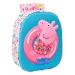Rucsac pentru Copii Peppa Pig Albastru Alb Roz 27 x 33 x 10 cm 3D