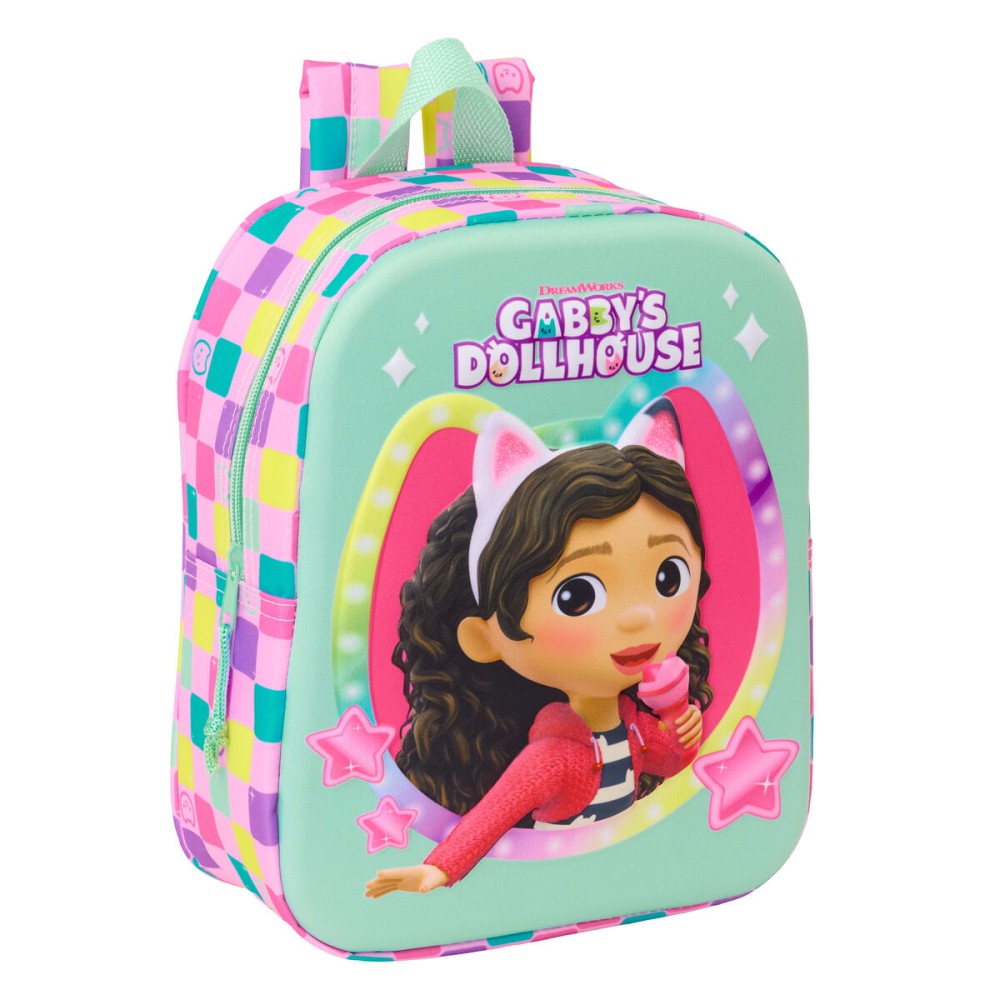 Rucsac pentru Copii Gabby's Dollhouse Multicolor 22 x 27 x 10 cm 3D