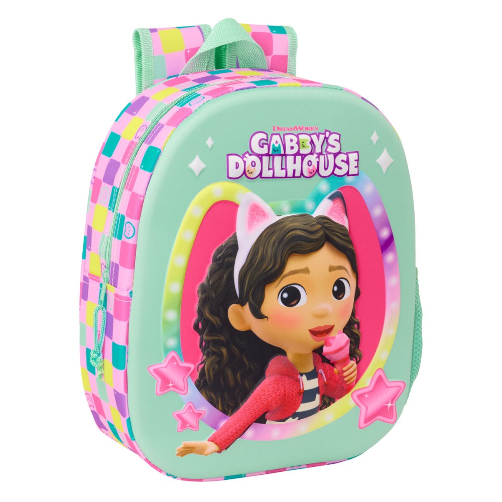 Rucsac pentru Copii Gabby's Dollhouse Multicolor 27 x 33 x 10 cm 3D