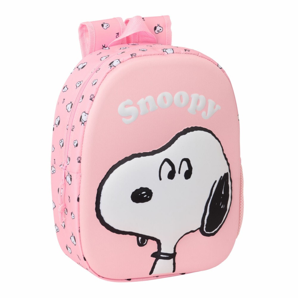 Rucsac pentru Copii Snoopy Roz 27 x 33 x 10 cm 3D