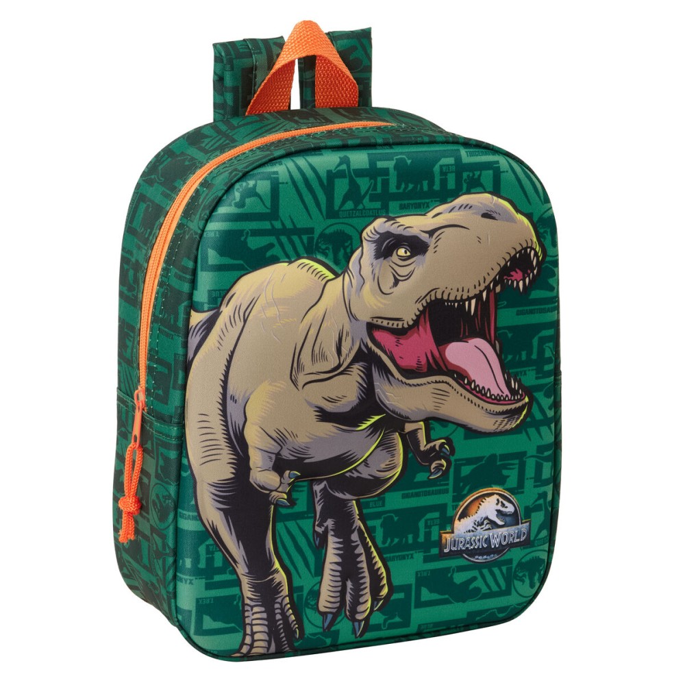 Rucsac pentru Copii Jurassic World Verde inchis 22 x 27 x 10 cm 3D