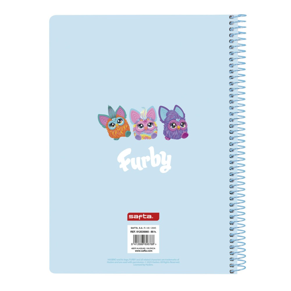 Notebook Furby Albastru celest A5 80 Frunze