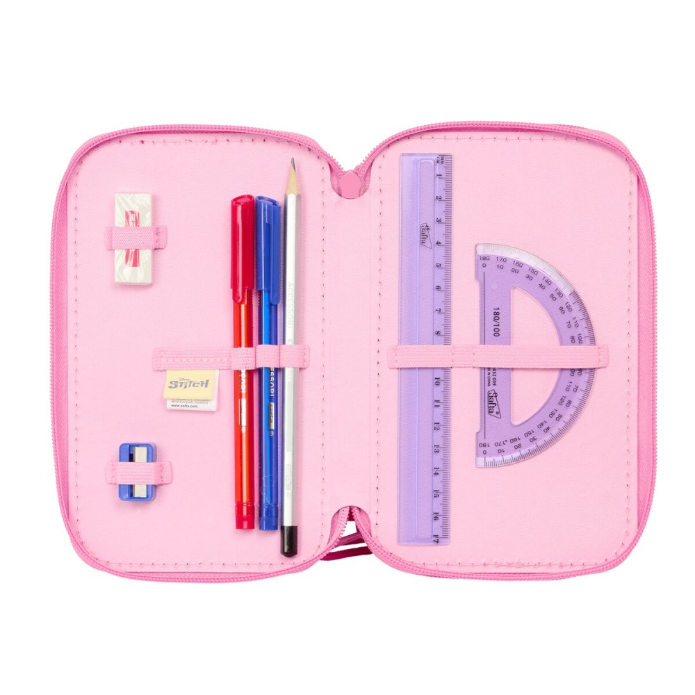 Penar Triplu Lilo & Stitch Chill Roz Mentă 12,5 x 19,5 x 5,5 cm 37 Piese