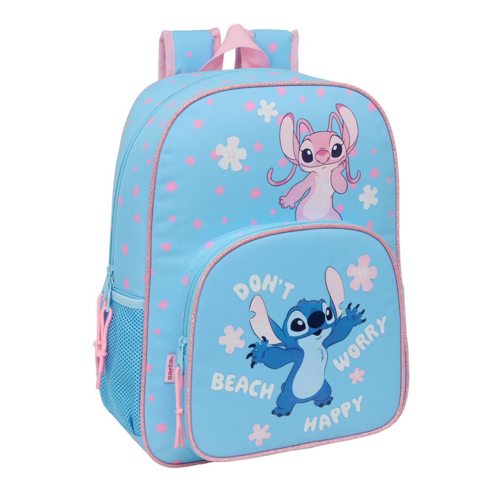 Ghiozdan Lilo & Stitch Happy Albastru celest 33 x 42 x 14 cm