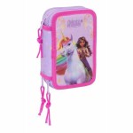 Penar Triplu Unicorn Academy Liliachiu 12,5 x 19,5 x 5,5 cm 37 Piese