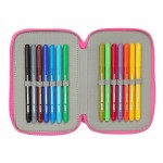 Penar Triplu Kuromi Negru Fucsia 12,5 x 19,5 x 5,5 cm 37 Piese