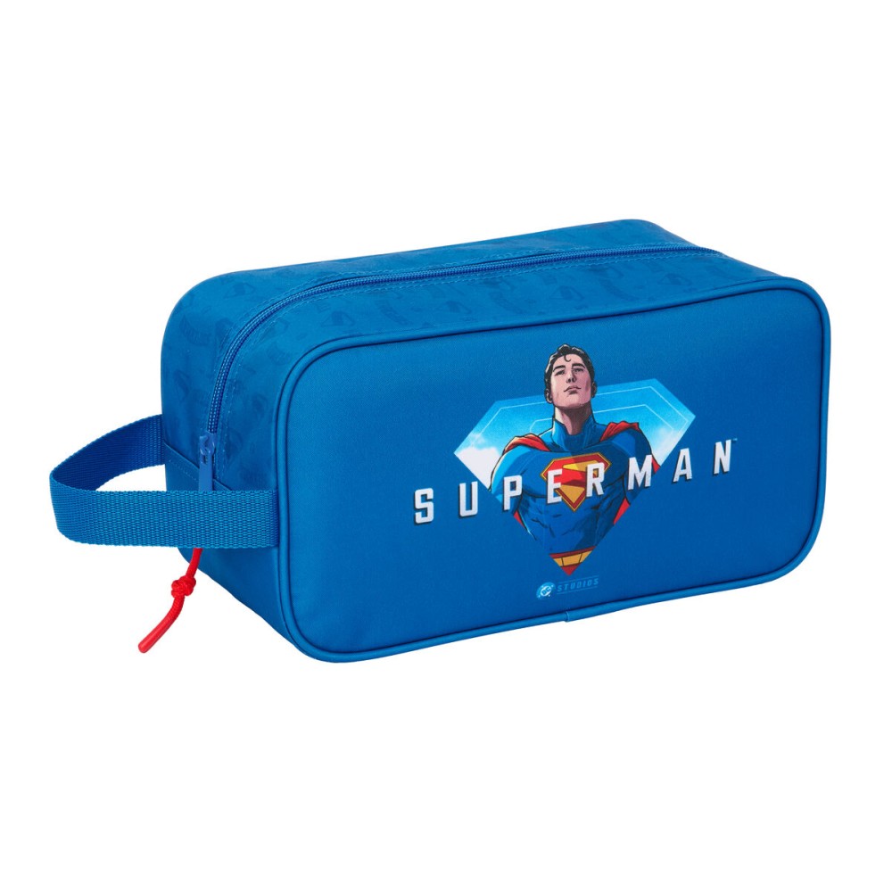 Geantă pentru Încălțăminte de Voiaj Superman Albastru 29 x 15 x 14 cm